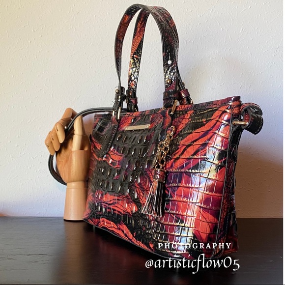 NEW! Brahmin Mini Asher Satchel Crossbody In Spice - Picture 3 of 15